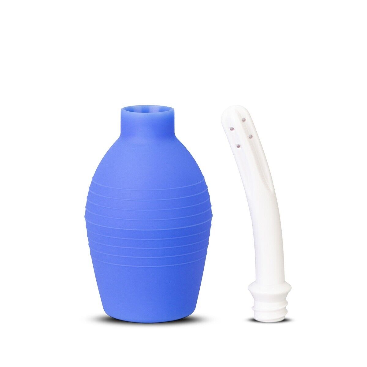 Blue Anal Douche Enema Bulb with Flexible Nozzle Anal Vaginal Cleansing System